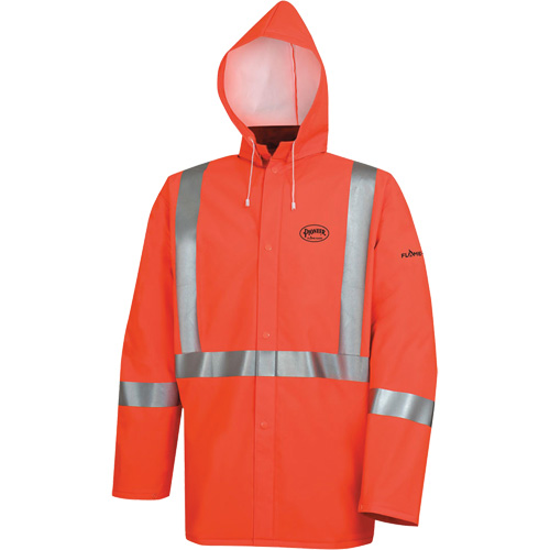 576J High-Visibility FR Rain Jacket, Small, High Visibility Orange Groupe Belzile Dickner
