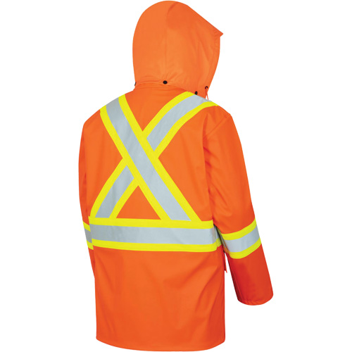5892PKT High-Visibility FR Waterproof Safety Jacket, X-Small, High Visibility Orange Groupe Belzile Dickner