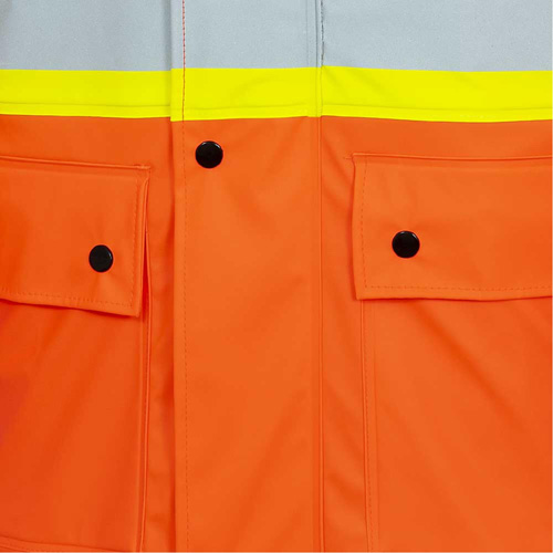 5892PKT High-Visibility FR Waterproof Safety Jacket, X-Small, High Visibility Orange Groupe Belzile Dickner