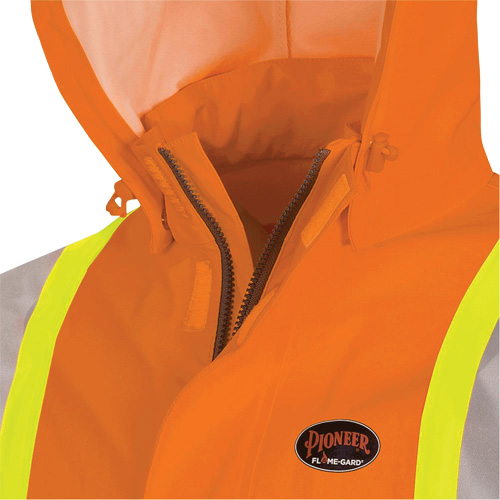 5880 Manteau de pluie ignifuge et protection contre les &eacute;clats d'arc &eacute;lectrique, T-petit, Orange haute visibilit&eacute;, 10 cal/cm² Groupe Belzile Dickner