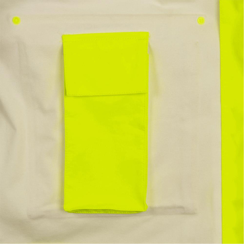 5881 Manteau de pluie ignifuge et protection contre les &eacute;clats d'arc &eacute;lectrique, T-petit, Jaune haute visibilit&eacute;, 10 cal/cm² Groupe Belzile Dickner