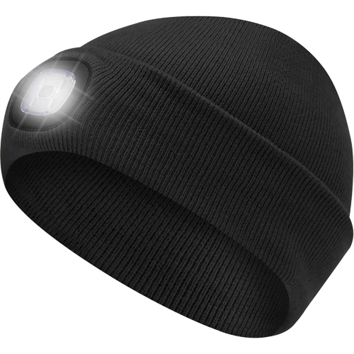 5678 Knit Toque with LED Headlight, Fleece Lining, One Size, Black Groupe Belzile Dickner