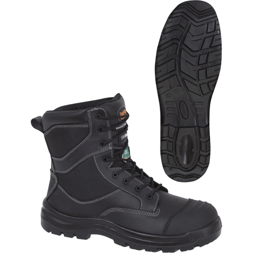 1050 Black Composite Safety Work Boots, Leather, Size 14, Impermeable Groupe Belzile Dickner