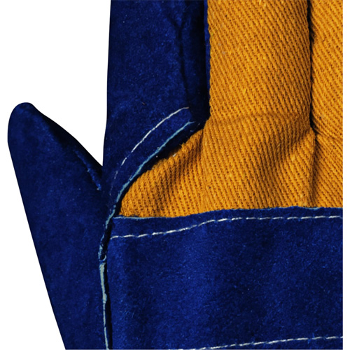 630 Blue Insulated Fitter's Gloves, One Size, Split Cowhide Palm, Boa Inner Lining Groupe Belzile Dickner