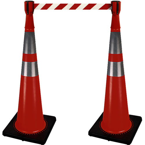 2308 Traffic Cone Topper with 10' Barricade Tape Groupe Belzile Dickner