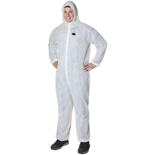 2035 Disposable Coveralls, Small, White, Polypropylene Groupe Belzile Dickner