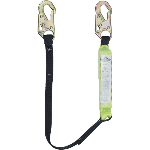 SA-6400-4 Shock Absorbing Lanyard, 4', Snap Hook Center, Snap Hook Leg Ends, Polyester Groupe Belzile Dickner