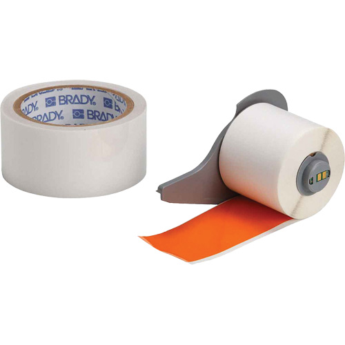 ToughStripe&reg; Ultra-Aggressive Adhesive Multi-Purpose Label Tape with Overlaminate, Polyester, Orange, 2" Width Groupe Belzile Dickner
