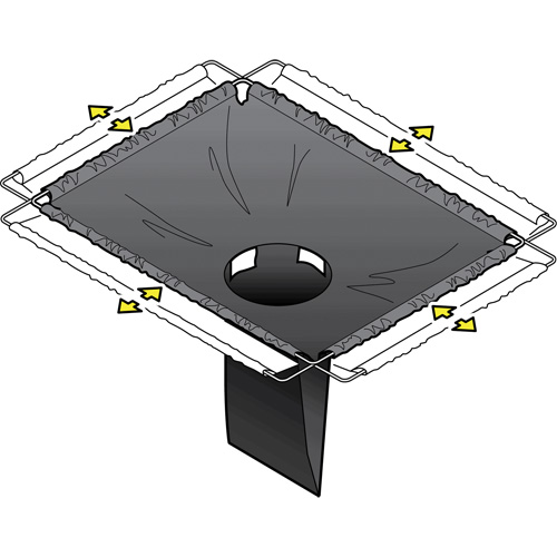 Square Ultra-Drain Guard&reg; Catch Basin Insert with Overflow Port, Oil & Sediment, 16" - 28" L x 20" - 36" W Groupe Belzile Dickner