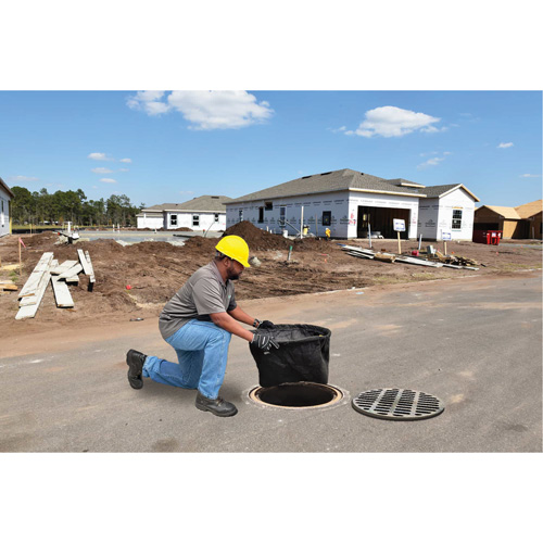 Round Ultra-Drain Guard&reg; Catch Basin Insert with Overflow Port, Oil & Sediment, 22" - 25" L x 22" - 25" W Groupe Belzile Dickner