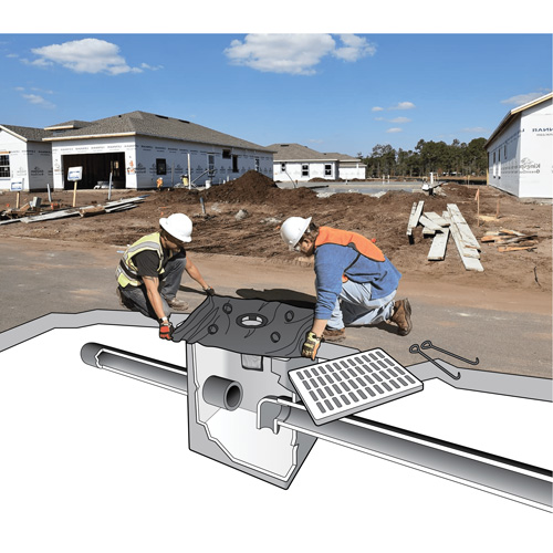 Recycled Ultra-Drain Guard&reg; Catch Basin Insert, Oil & Sediment, 48" L x 36" W Groupe Belzile Dickner