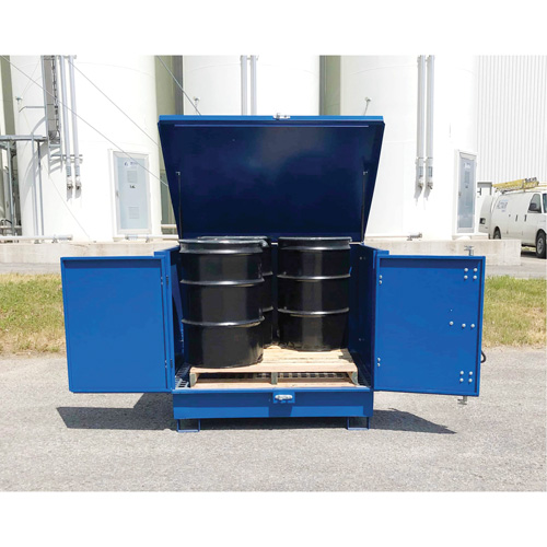 Ultra-Hard Top S4 Steel Spill Pallet, 61" L x 54.4" W x 52" H, 4700 lbs. Load Capacity Groupe Belzile Dickner