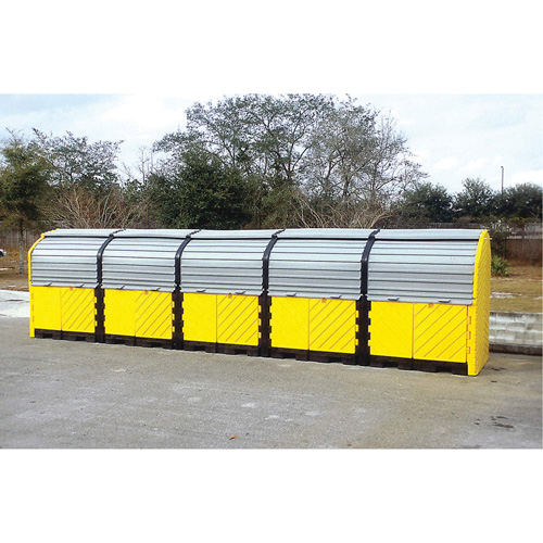 P20 Plus Ultra-Hard Top Spill Pallets&reg; with Drain, 312" L x 79" W x 62" H, 9000 lbs. Load Capacity Groupe Belzile Dickner