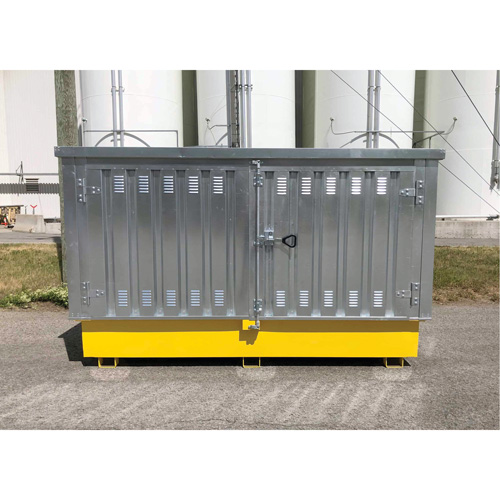 Steel Ultra-Twin IBC Hard Top, 123.4" L x 73.4" W x 66.4" H, 12250 lbs. Load Capacity Groupe Belzile Dickner