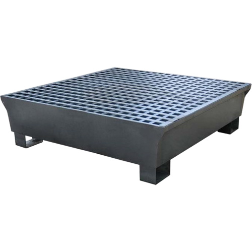 Ultra-Spill Pallet en acier, 4 barils, Capacit&eacute; de d&eacute;versement 68 gal. US, 49,1" x 47,1" x 10,9" Groupe Belzile Dickner