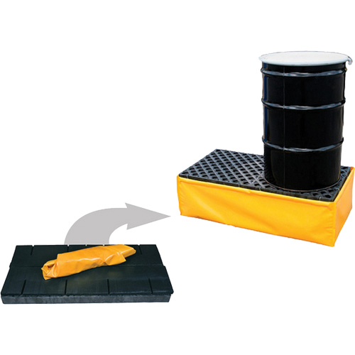 2-Drum Flexible Ultra-Spill Pallet&reg;, 66 US gal. Spill Capacity, 48" x 24" x 14" Groupe Belzile Dickner