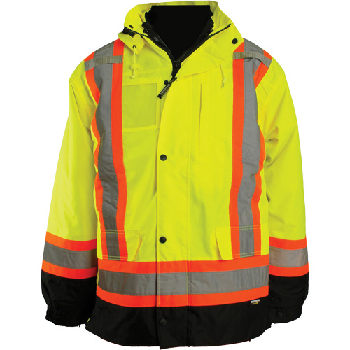7-in-1 Jacket, Polyester, High Visibility Orange, 2X-Large Groupe Belzile Dickner