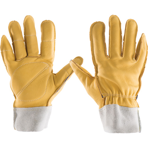 Gants tout cuir, 7/Petit, Paume en Cuir fleur, Poignet &eacute;lastique Groupe Belzile Dickner