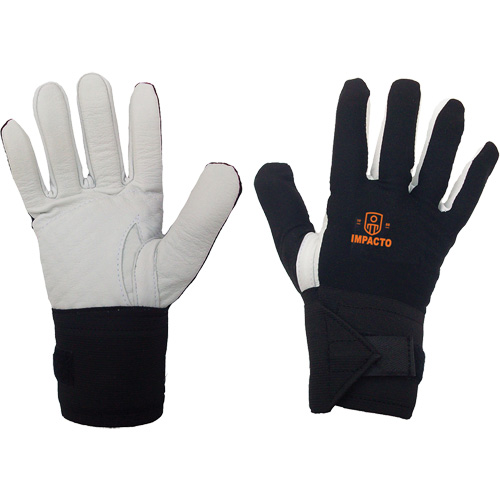 Left-Hand Anti-Impact Glove, 7/Small, Grain Leather Palm, Elastic Cuff Groupe Belzile Dickner