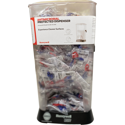 Distributeur de bouchons doreille filaires HL400 AM avec boîte de bouchons doreille AS-30R Groupe Belzile Dickner