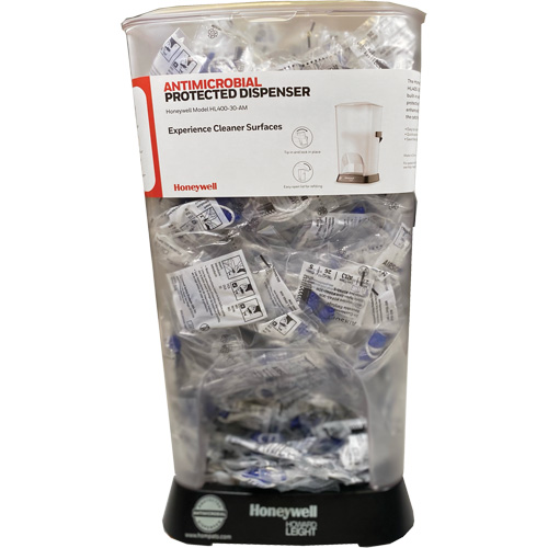 Distributeur de bouchons doreille filaires HL400 AM avec boîte de bouchons doreille AS-30W Groupe Belzile Dickner