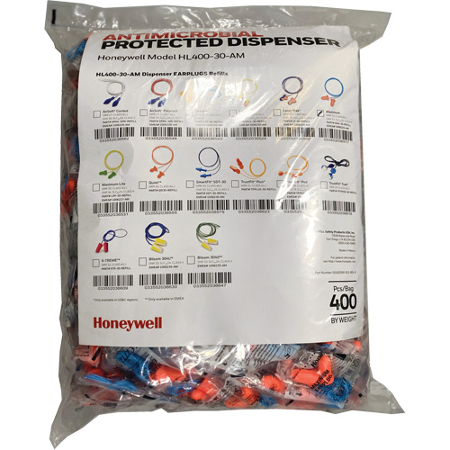 Max-30 Earplugs Refill for HL400 Dispenser, Bulk - Polybag, Corded Groupe Belzile Dickner