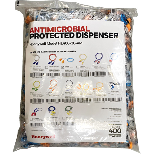 FF-30 Earplugs Refill for HL400 Dispenser, Bulk - Polybag, Corded Groupe Belzile Dickner