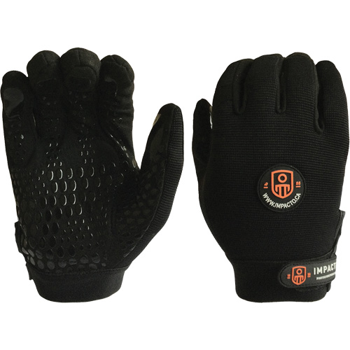Mechanic Anti-Impact Gloves, 7/Small, Synthetic/Suede Palm, Elastic/Hook & Loop Cuff Groupe Belzile Dickner