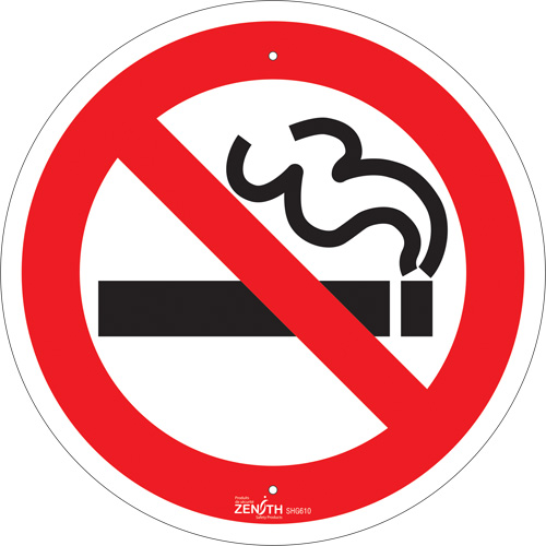 Enseigne de s&eacute;curit&eacute; conforme &agrave; la CSA - No Smoking, 12" x 12", Aluminium, Pictogramme Groupe Belzile Dickner