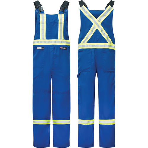Westex&reg; DH Antistatic 6.5 oz. Flame Resistant Bib Pants, Small, Royal Blue Groupe Belzile Dickner