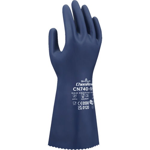 Gants r&eacute;sistants aux produits chimiques CN740, Taille Petit/7, 13" lo, Nitrile, 15 mils Groupe Belzile Dickner