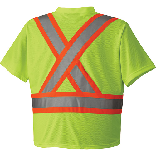 6989 Chandail pour la circulation en micromaille, T-petit, Jaune lime haute visibilit&eacute; Groupe Belzile Dickner