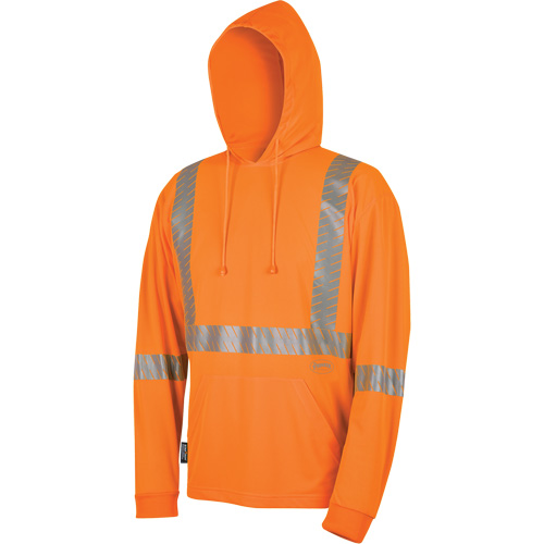 6964 Bird's-Eye Safety Hoodie, Small, High Visibility Orange Groupe Belzile Dickner
