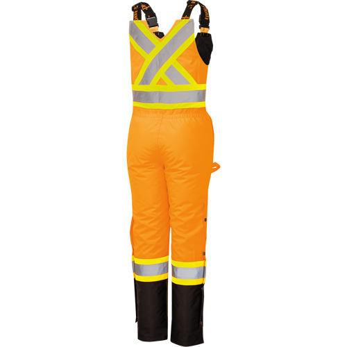 5040BBW Women's High-Visibility Waterproof Safety Overalls, Polyester, X-Small, Black/High Visibility Orange Groupe Belzile Dickner