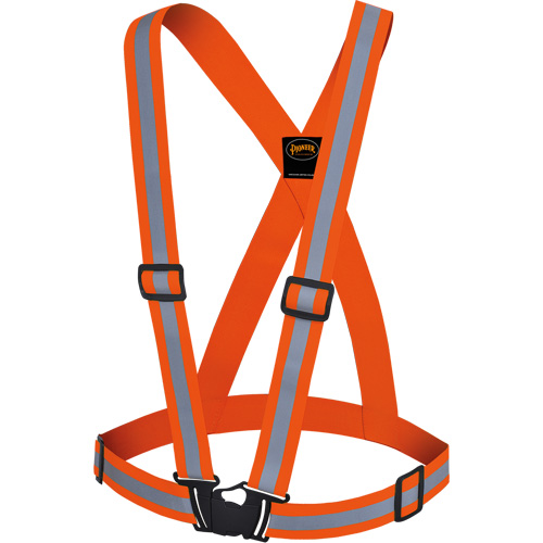 5496 High-Visibility Safety Sash, High Visibility Orange, Silver Reflective Colour, One Size Groupe Belzile Dickner