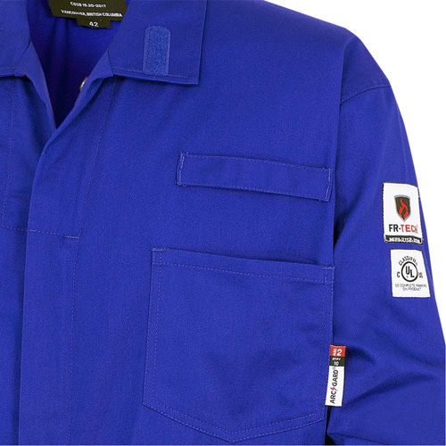 7779T FR-Tech&reg; 88/12 Arc Rated Flame Resistant Coveralls, Size 40 (Tall), Royal Blue, 10 cal/cm² Groupe Belzile Dickner