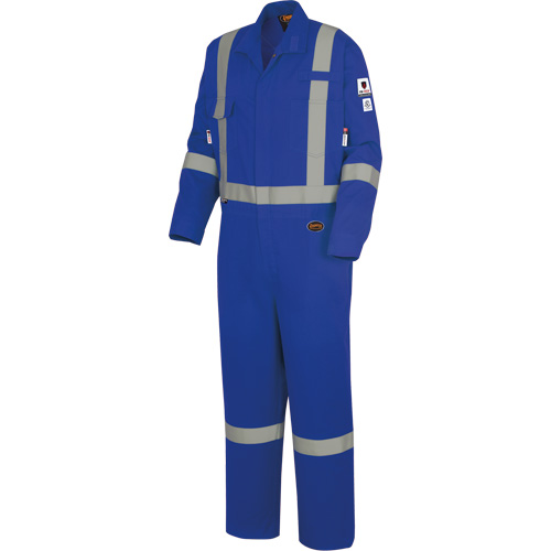 7709A "The Rock" FR-Tech&reg; High Visibility FR/Arc Rated Coveralls, Size 36, Royal Blue, 10 cal/cm² Groupe Belzile Dickner