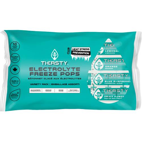 Hydration Drink Freeze Pops, Frozen, Mixed Flavours Groupe Belzile Dickner