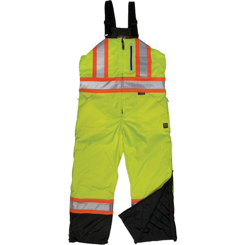 Salopette de s&eacute;curit&eacute; isolante en tissu ind&eacute;chirable, Polyester, T-petit, Jaune lime haute visibilit&eacute; Groupe Belzile Dickner