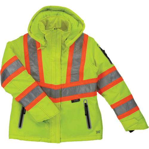 Womens Insulated Flex Safety Jacket, Polyester, High Visibility Lime-Yellow, Large Groupe Belzile Dickner
