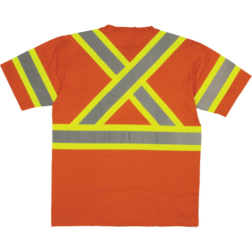 Short Sleeve Safety T-Shirt, Cotton, X-Small, High Visibility Orange Groupe Belzile Dickner