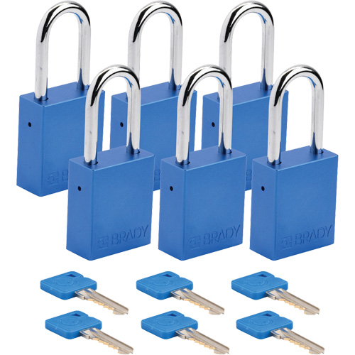 Lockout Padlock, Safety Padlock, Keyed Different, Aluminum, 1-1/2" Width Groupe Belzile Dickner