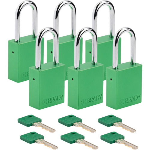 Lockout Padlock, Safety Padlock, Keyed Different, Aluminum, 1-1/2" Width Groupe Belzile Dickner