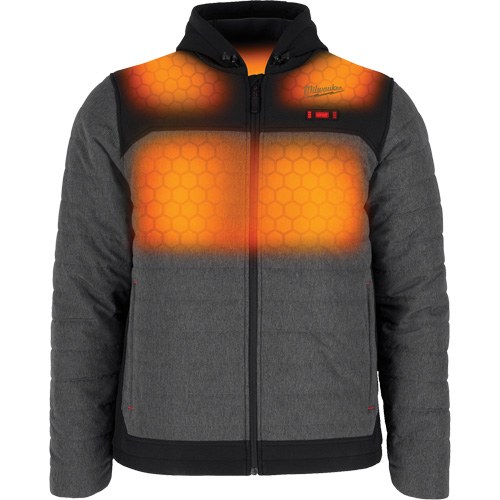 Veste chauffante M12 QuietShell avec pile, Hommes, Petit, Gris Groupe Belzile Dickner