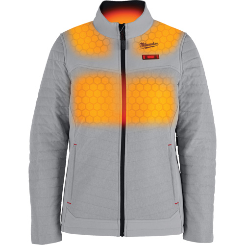 M12 Heated Axis Jacket with Battery, Women's, Small, Grey Groupe Belzile Dickner