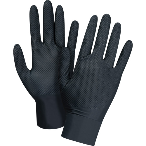 Heavyweight Tactile Grip Examination Gloves, Small, Nitrile, 8-mil, Powder-Free, Black Groupe Belzile Dickner