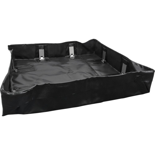 Collapsible Berm, 538.5 US gal. Capacity, 12' W x 12' L x 6" H, Snap-Up Bracket Groupe Belzile Dickner