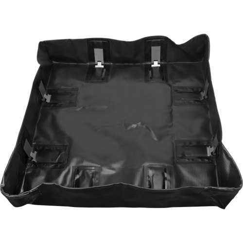 Collapsible Berm, 538.5 US gal. Capacity, 12' W x 12' L x 6" H, Snap-Up Bracket Groupe Belzile Dickner