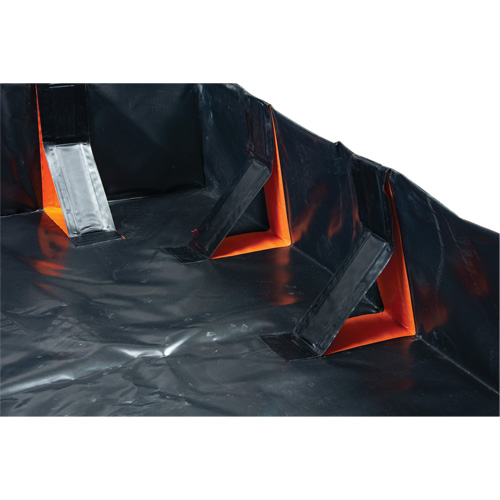 IBX Wall Pop-Up Berm, 1077 US gal. Capacity, 12' W x 12' L x 12" H, Snap-Up Bracket Groupe Belzile Dickner