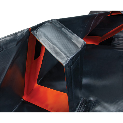 IBX Wall Pop-Up Berm, 1077 US gal. Capacity, 12' W x 12' L x 12" H, Snap-Up Bracket Groupe Belzile Dickner